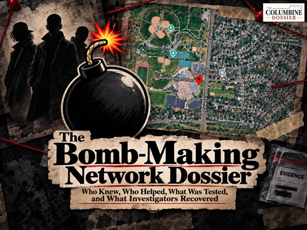 The Neil Gardner Dossier cover showing Neil Gardner and an evidence diagram